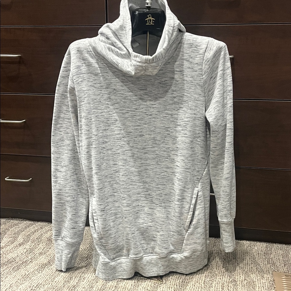 90 Degree By Reflex Light Gray Cowl Neck Sweater